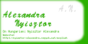 alexandra nyisztor business card